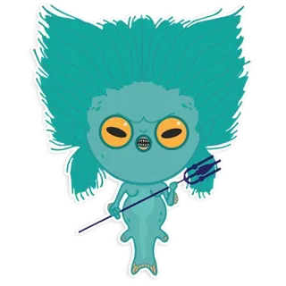 🍣 sticker, monster, character, creature, illustration telegram sticker