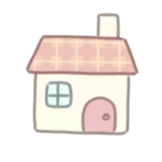 🏠 maison, chez-soi, dessin, dessin animé, chalet, propriété, bâtiment telegram sticker