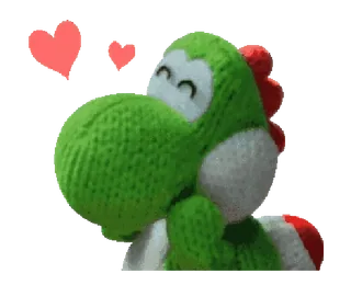 🥰 Yoshi yoshi, nintendo, mario, personaggio, carino, cuori, amore whatsapp sticker
