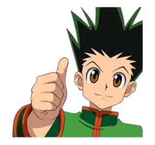 😄 Gon Freecss Hunter x Hunter anime, gon freecss, thumbs up, hunter x hunter, sticker telegram sticker