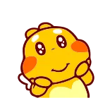 🥺 милый, каваий, очаровательный, желтый, животное whatsapp sticker