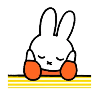 😌 Miffy lapin, mignon, animal, dessin animé, Miffy telegram sticker