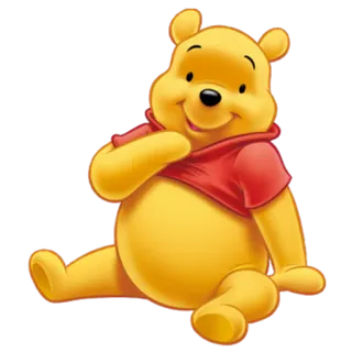🙂 Winnie the Pooh Ursinho Pooh, Desenho animado, Personagem, Disney, Urso, Amarelo telegram sticker