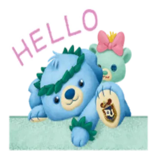 🙂 HELLO orsi, carino, ciao, saluto, animali telegram sticker