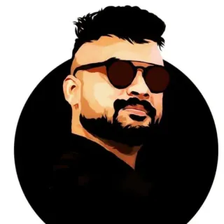 🤩 hombre, retrato, gafas de sol, barba, vello facial, masculino whatsapp sticker