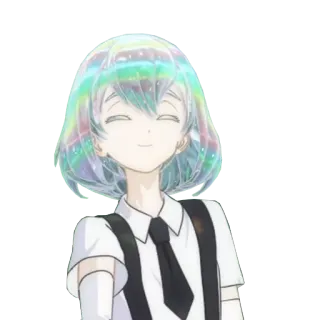 💐 Phosphophyllite Land of the Lustrous anime, personaje, phosphophyllite, Houseki no Kuni, lindo telegram sticker