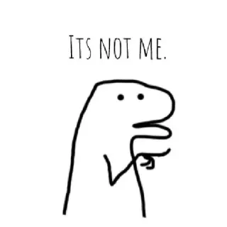 ☁️ ITS NOT ME. gribouillage, pointer, blâme, humour, dessin animé telegram sticker