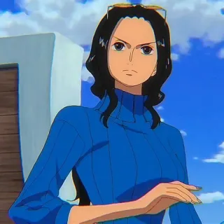 📚 Nico Robin One Piece nico robin, one piece, anime, character whatsapp sticker