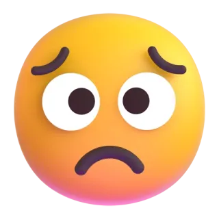 🙁 อีโมจิ, เศร้า, หน้า, อารมณ์เสีย, สีหน้า telegram sticker