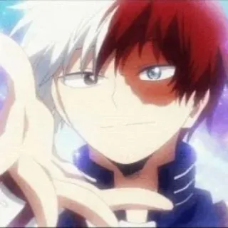❄️ Shoto Todoroki My Hero Academia Anime, Shoto Todoroki, My Hero Academia, Postać, Manga telegram sticker