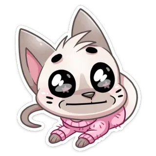 😐 Katze, süß, Aufkleber, Kätzchen, Cartoon whatsapp sticker