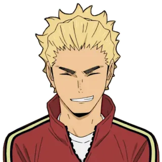 😁 Tanaka Ryunosuke Haikyuu!! Аниме, Haikyuu, Танака, Рюноске, Волейбол, Персонаж telegram sticker