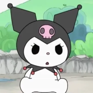 😒 Kuromi Kuromi, Sanrio, dibujos animados, personaje, anime telegram sticker