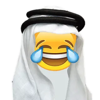😂 emoji, laughing, headscarf, funny, lol whatsapp sticker