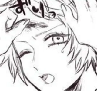 😠 ぎゃあ Anime, Manga, Twarz, Wyraz, Krzyk, Rysunek telegram sticker