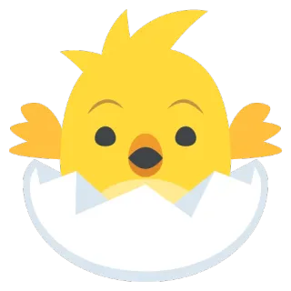 🐤 poulet, animal, mignon, éclosion, œuf, jaune whatsapp sticker