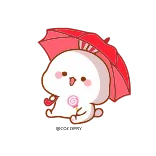 😃 fofo, animal, adesivo, guarda-chuva, pirulito, kawaii telegram sticker