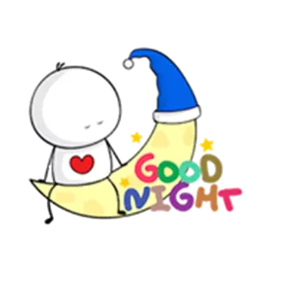 ✋ Good Night dobranoc, księżyc, sen, marzenie, gwiazdy telegram sticker