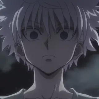 😶 Killua Zoldyck Hunter x Hunter Anime, Manga, Killua, Hunter x Hunter, Anime Charakter, Weißes Haar, Schockiert telegram sticker