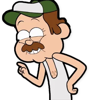 😉 Cletus Spuckler The Simpsons cartoon character, Cletus, Simpsons, hillbilly, funny, country, cartoon telegram sticker
