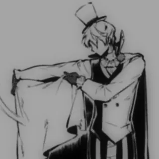 🎭 figur, zeichnung, hut, anime, manga telegram sticker