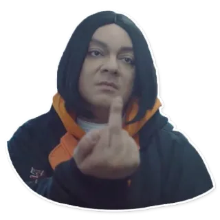 🖕 middle finger, rude gesture, offensive, portrait, person, insult telegram sticker