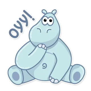 😲 OYY! kuda nil, kartun, binatang, imut, salam whatsapp sticker