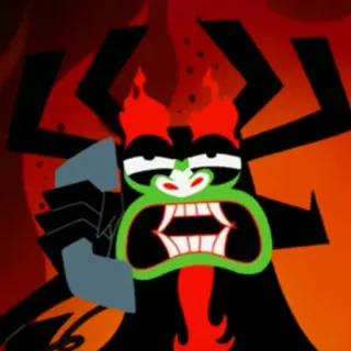 🙃 Aku Samurai Jack Aku, Samurai Jack, Cartone animato, Cattivo, Arrabbiato, Telefono whatsapp sticker
