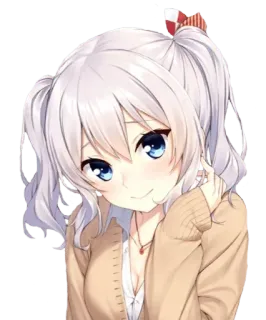 😊 Anime, Chica, Kawaii, Manga, Personaje, Lindo, Ilustración whatsapp sticker