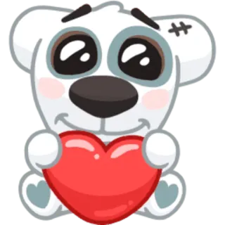 ❤️ bear, heart, love, cute, animal telegram sticker