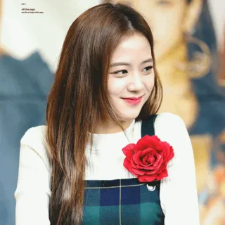 🦄 Jisoo женщина, красная роза, певица, знаменитость, Kpop, K-Pop, Джису, Blackpink whatsapp sticker
