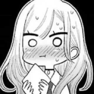 📀 Anime, Manga, Cartoon, Fille, Transpirant, Embarrassé(e) telegram sticker