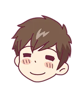 ☺️ cartoon, anime, jongen, glimlach, vrolijk, schattig telegram sticker