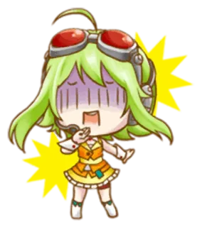 😱 Anime, Chibi, Kawaii, Auriculares, Gafas whatsapp sticker