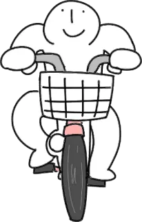 🚲 Fahrrad, Rad, Cartoon, Radfahren, Person, Transport whatsapp sticker