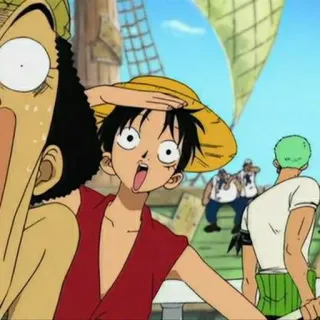 👒 Monkey D. Luffy One Piece Anime, Pirata, Sombrero de paja, Divertido, Manga, Aventura telegram sticker