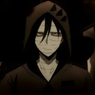 🩸 Zack Angels of Death anime, hoodie, bandages, character, manga telegram sticker