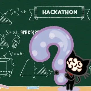 💡 HACKATHON hackathon, question, cat, mathematics, technology, programming telegram sticker
