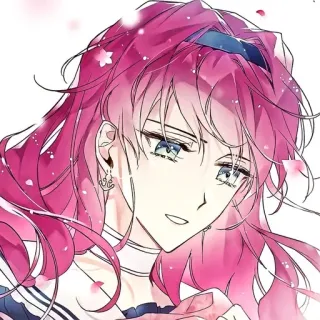💭 anime, manga, pink hair, female character, illustration, digital art telegram sticker