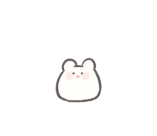 ☁️ imut, kawaii, binatang, putih, gumpal, beruang telegram sticker