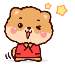 😉 pies, słodki, zwierzę, kreskówka, naklejka, kawaii telegram sticker