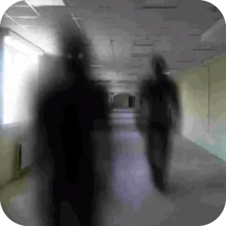 🫥 horror, scary, creepy, hallway, dark, shadow, monster telegram sticker