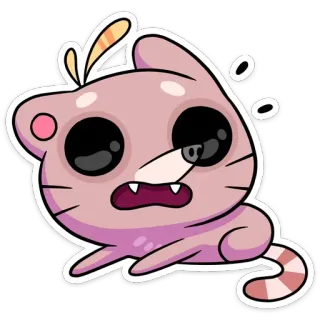😨 cat, sticker, cartoon, animal, cute, funny whatsapp sticker