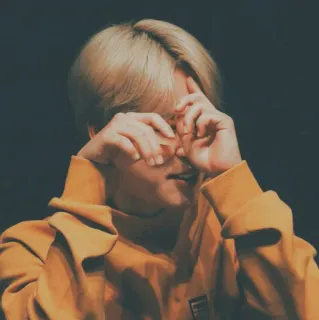 🎻 Orang, Pria, Potret, Rambut Pirang, Hoodie, Gestur tangan telegram sticker
