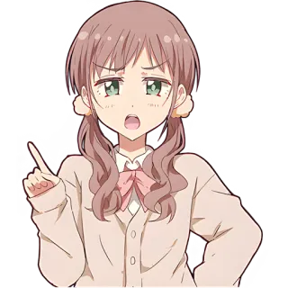 ☝️ อนิเมะ, ผู้หญิง, การ์ตูน, ตัวละคร telegram sticker