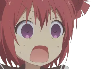 😱 anime, cartoni animati, scioccato, sorpresa, divertente, meme telegram sticker