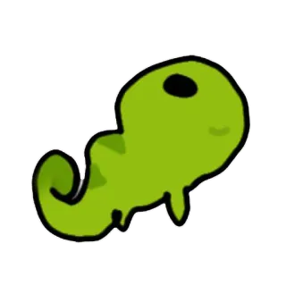 🦎 animal, verde, lindo, pegatina, dibujo animado, mancha telegram sticker