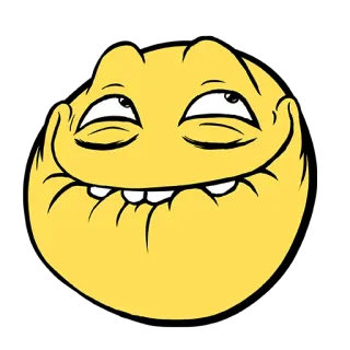 🌝 meme, trollface, internet, funny, face whatsapp sticker
