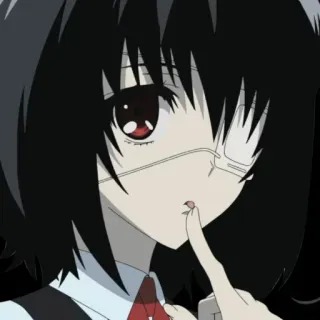 🖤 Mei Misaki Another Anime, Ragazza, Mei Misaki, Another, Benda, Carina telegram sticker