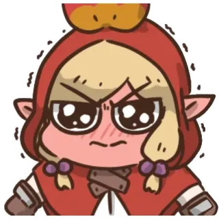⭐️ Мультфильм, Злой, Милый, Иллюстрация, Эльф, Наклейка telegram sticker